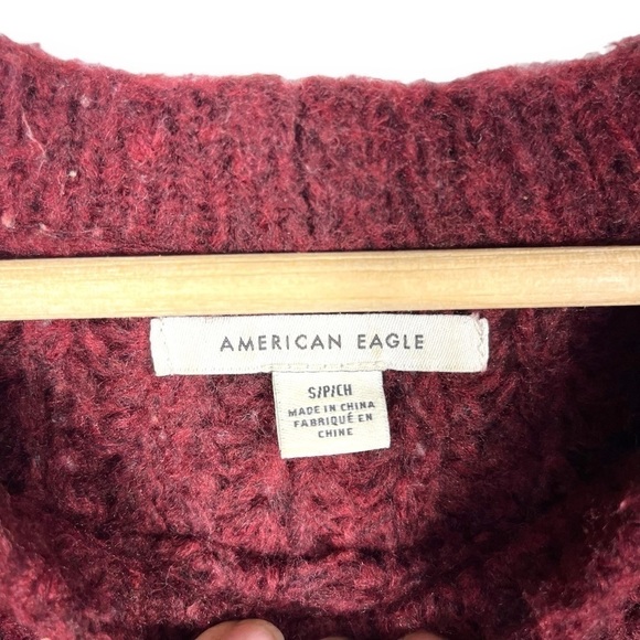 American Eagle Outfitters Cozy Crew Neck Sweater, Maroon Red, Size Small - Picture 5 of 10